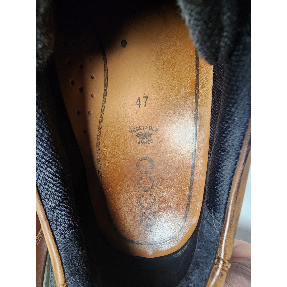 ECCO Track 25 II GTX Low Mens 13 Brown Leather Gore-Tex Waterproof Hiking Shoes - Picture 6 of 12